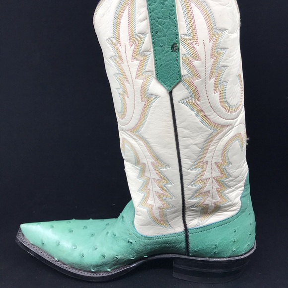 RIOS OF MERCEDES Ostrich Leather Cowboy Boots - Picture 6 of 8